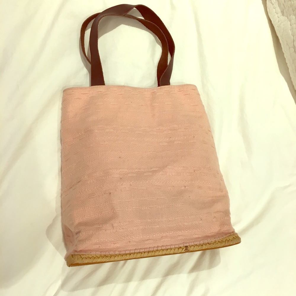 Pink tote bag